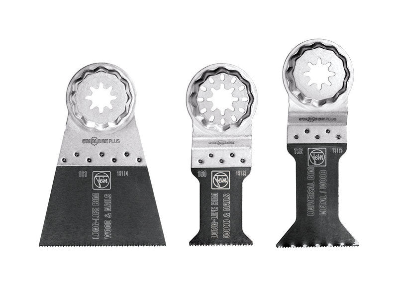 FEIN POWER TOOLS INC, Fein StarlockPlus 1-3/8   1-3/4   2-9/16 in. X 3.8 in. L Bi-Metal E-Cut Saw Blade Set 3 pk