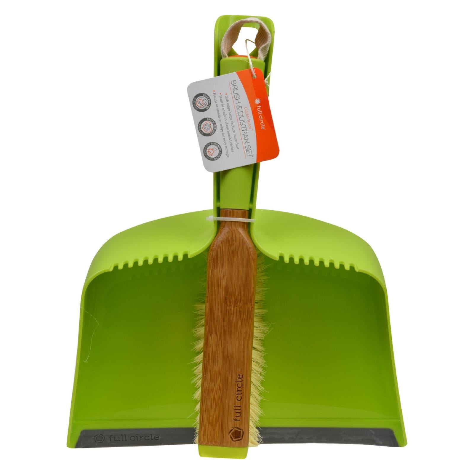 FULL CIRCLE HOME LLC, Full Circle Clean Team Bamboo/Plastic Handheld Dustpan and Brush Set