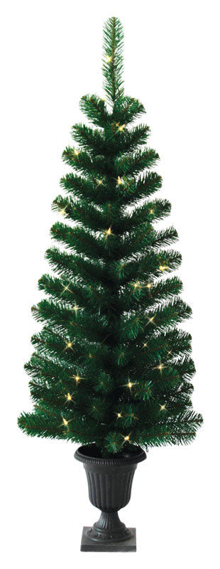 Ace Trading - J&J Seasonal, J & J Seasonal  4 ft. Clear  Prelit Douglas Fir  Artificial Entrance Tree  50 lights