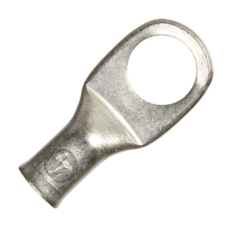 JANDORF SPECIALTY HARDWARE, Jandorf 4 Ga. Uninsulated Wire Electrical Lug Silver 1 pk