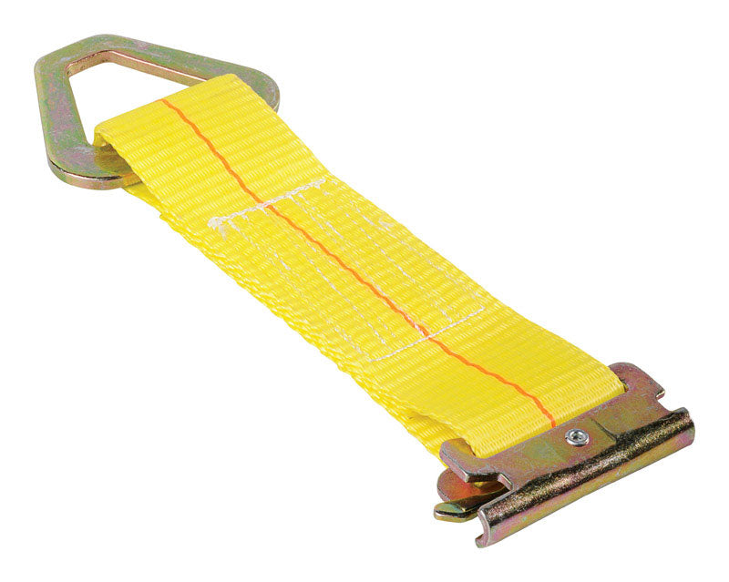 HAMPTON PRODUCTS INTERNATIONAL CORP, Keeper 2 in. W X 7 in. L Yellow E-Track Tie-Off 2000 lb 1 pk