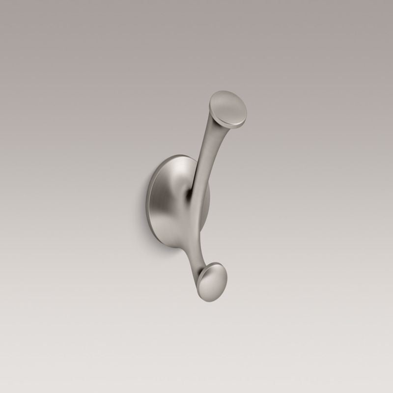 KOHLER CO, Kohler Elliston Brushed Nickel Silver Robe Hook