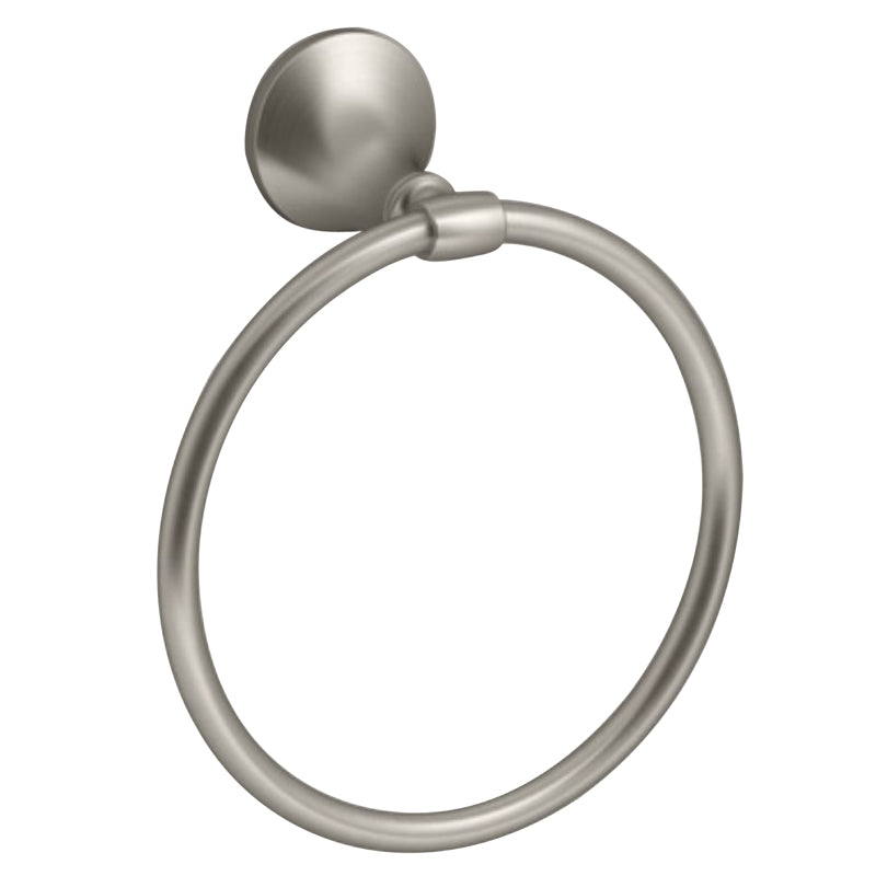 KOHLER CO, Kohler Elliston Brushed Nickel Silver Towel Ring Metal