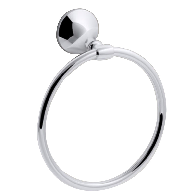 KOHLER CO, Kohler Elliston Polished Chrome Silver Towel Ring Metal