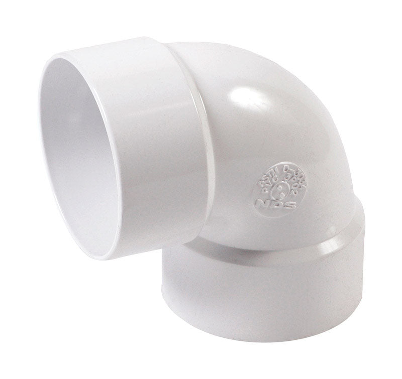 NDS, NDS  Schedule 35  3 in. Hub   x 3 in. Dia. Hub  PVC  90 Degree Elbow