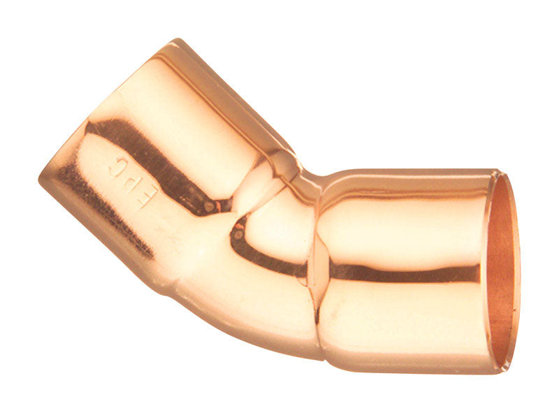 NIBCO INC, NIBCO 1/4 in. Sweat X 1/4 in. D Sweat Copper 45 Degree Elbow 1 pk