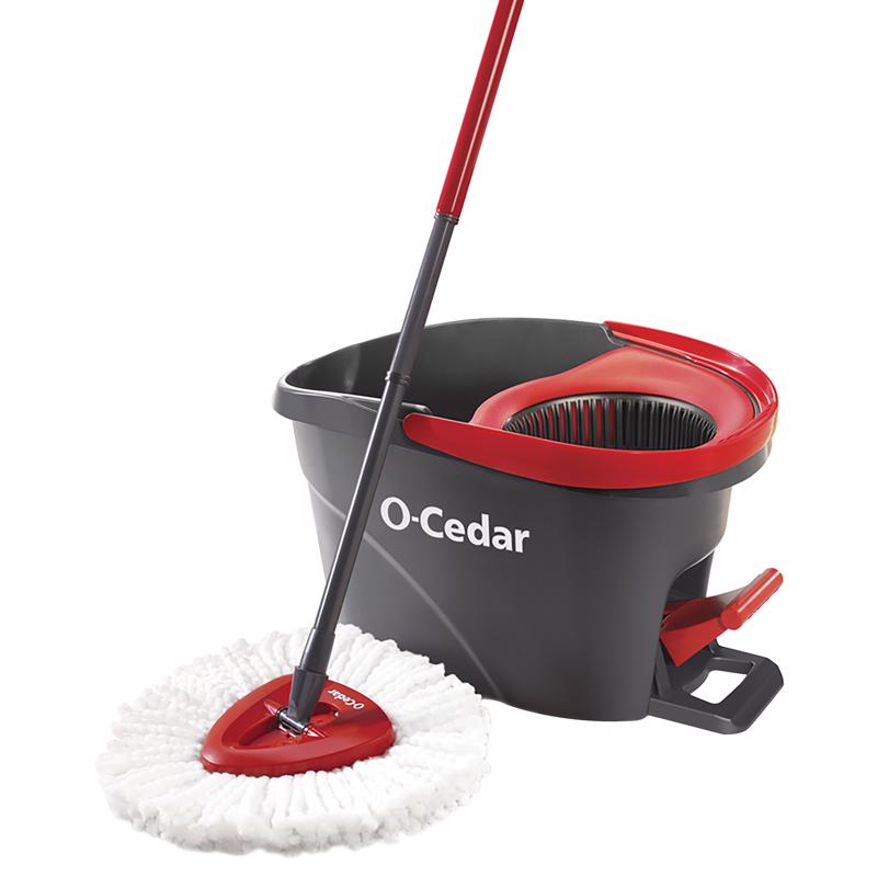 FREUDENBERG HOUSEHOLD PRODUCTS, O-Cedar EasyWring 12 in. W Spin Mop with Bucket