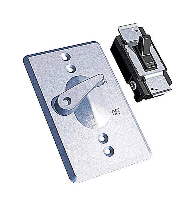 THOMAS & BETTS, Red Dot Rectangle Zinc 1 gang Switch Cover With Switch