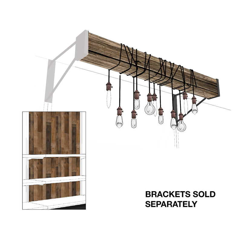 RETAIL FIRST INC, Retail First Inc 10 in. H X 36 in. W X 6 in. L Assorted Endcap Light Beam Overhang Kit Display Wood