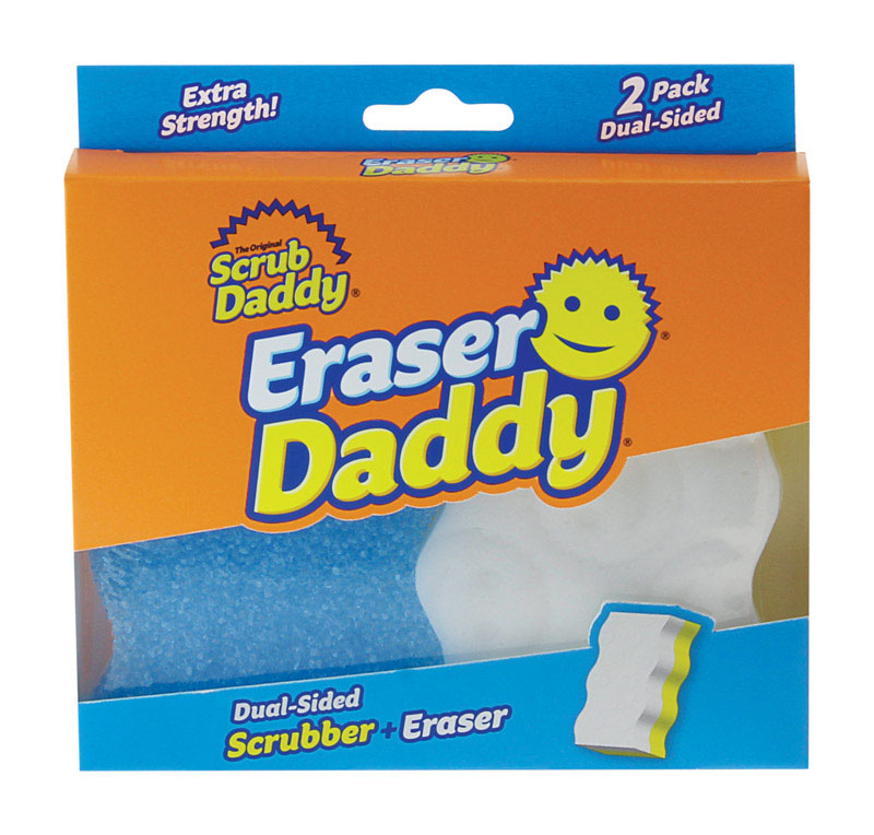 SCRUB DADDY INC, Scrub Daddy Eraser Daddy Assorted Color Heavy Duty Polymer Foam Sponge 5-1/2 W in. for Household