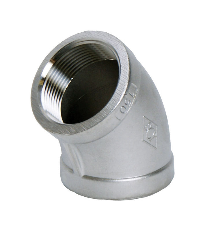 ANVIL INTERNATIONAL, Smith-Cooper 1-1/4 in. FPT X 1-1/4 in. D FPT Stainless Steel 45 Degree Elbow