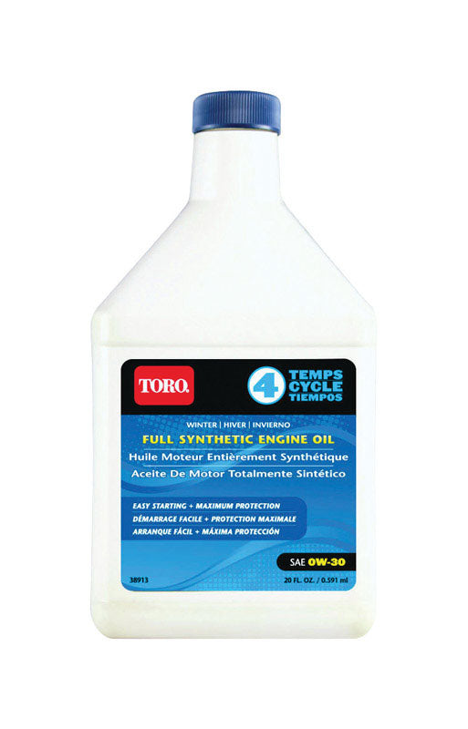 TORO COMPANY THE, Toro 0W-30 4-Cycle Synthetic Motor Oil 20 oz 1 pk