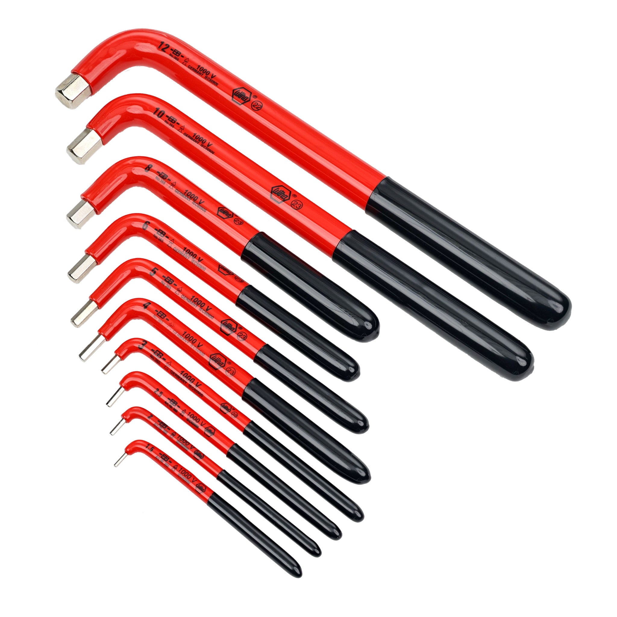 Wiha, 10 Piece Insulated Hex L-Key Set