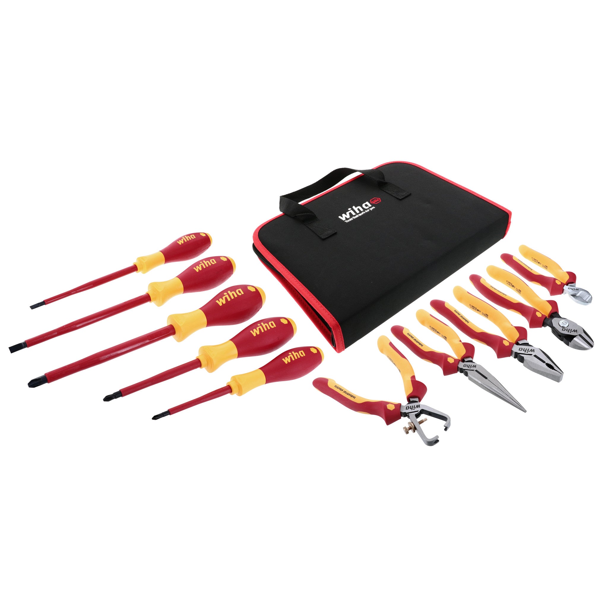 Wiha, 10 Piece Insulated Pliers-Cutters and Screwdriver Set