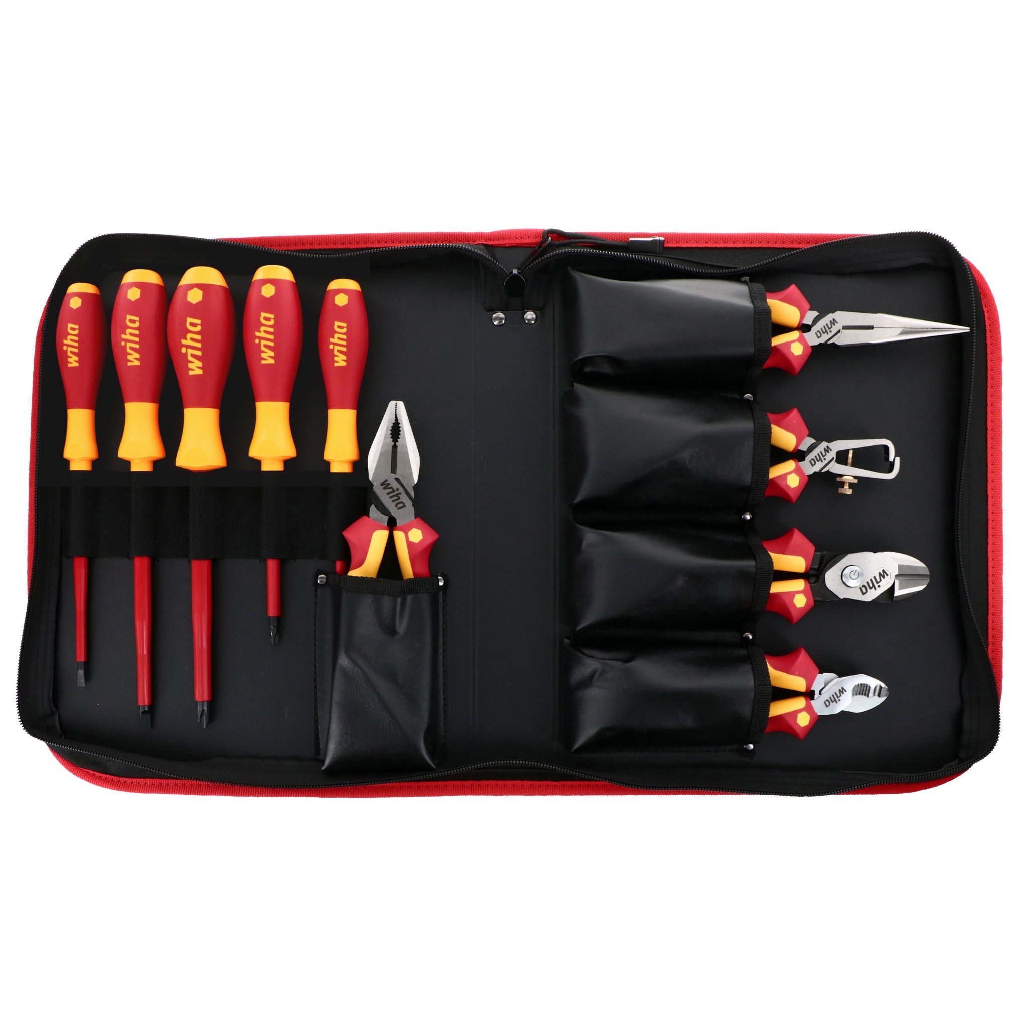 Wiha, 10 Piece Insulated Pliers-Cutters and Screwdriver Set