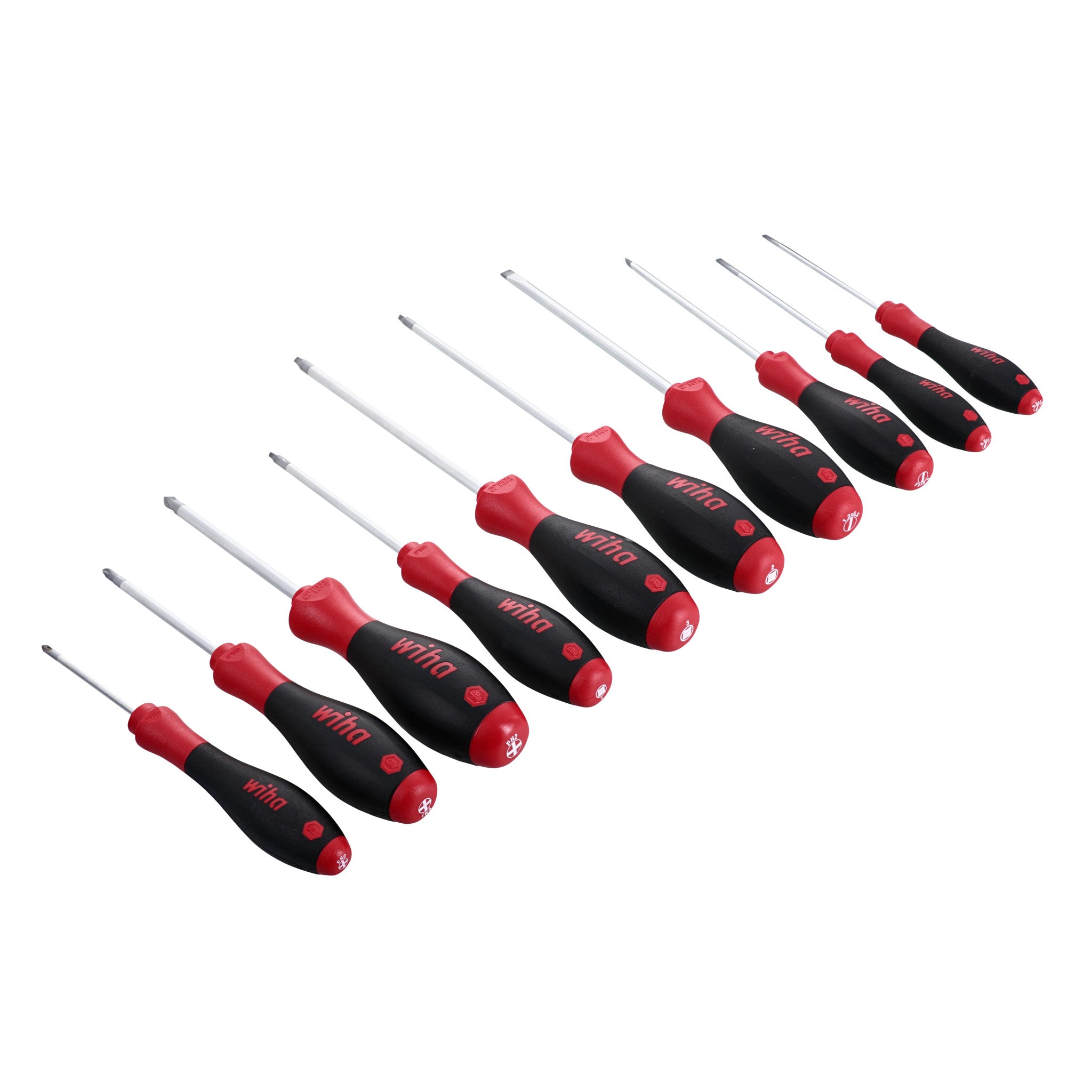 Wiha, 10 Piece SoftFinish Phillips and Square Screwdriver Set