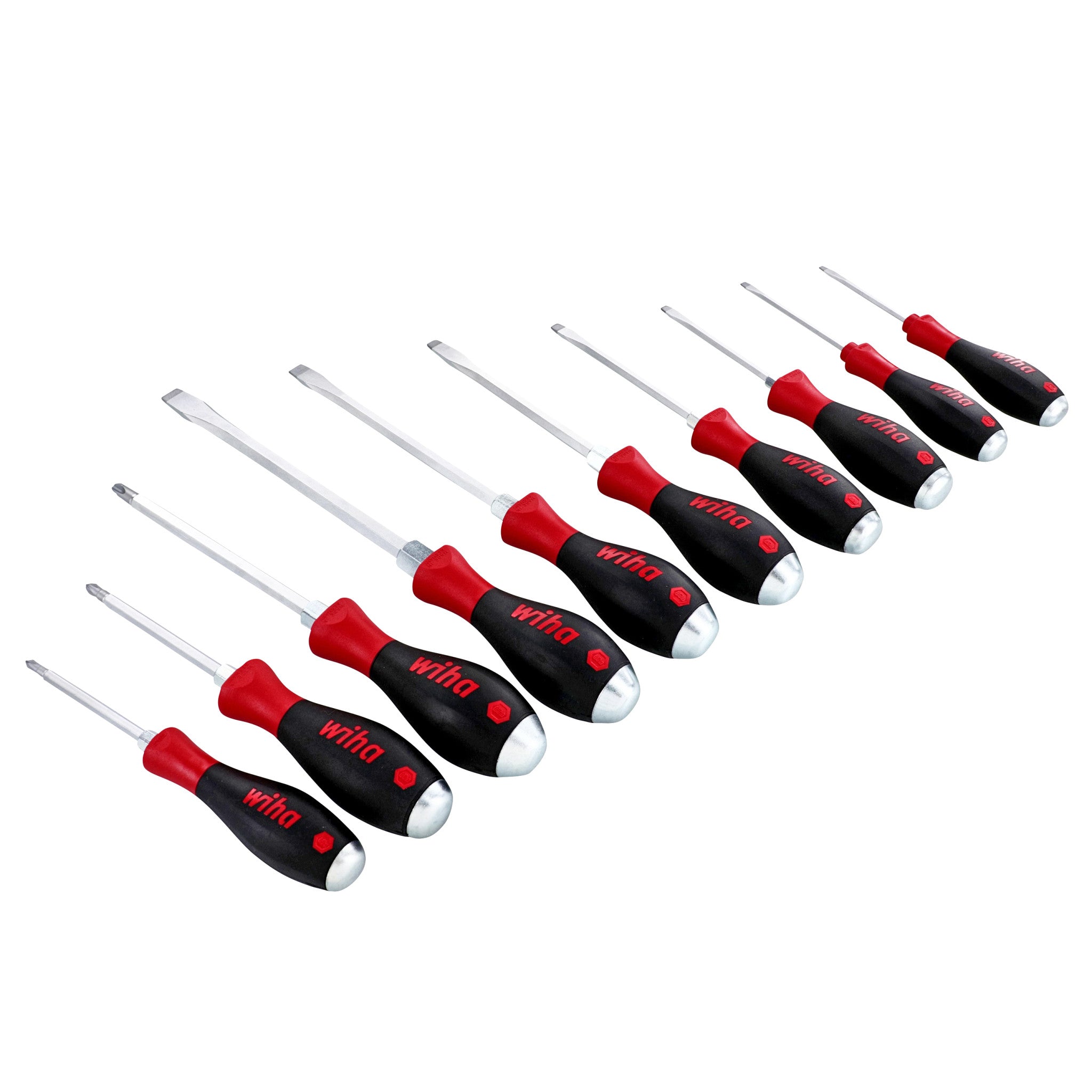 Wiha, 10 Piece SoftFinish XHeavy Duty Slotted and Phillips Screwdriver Set