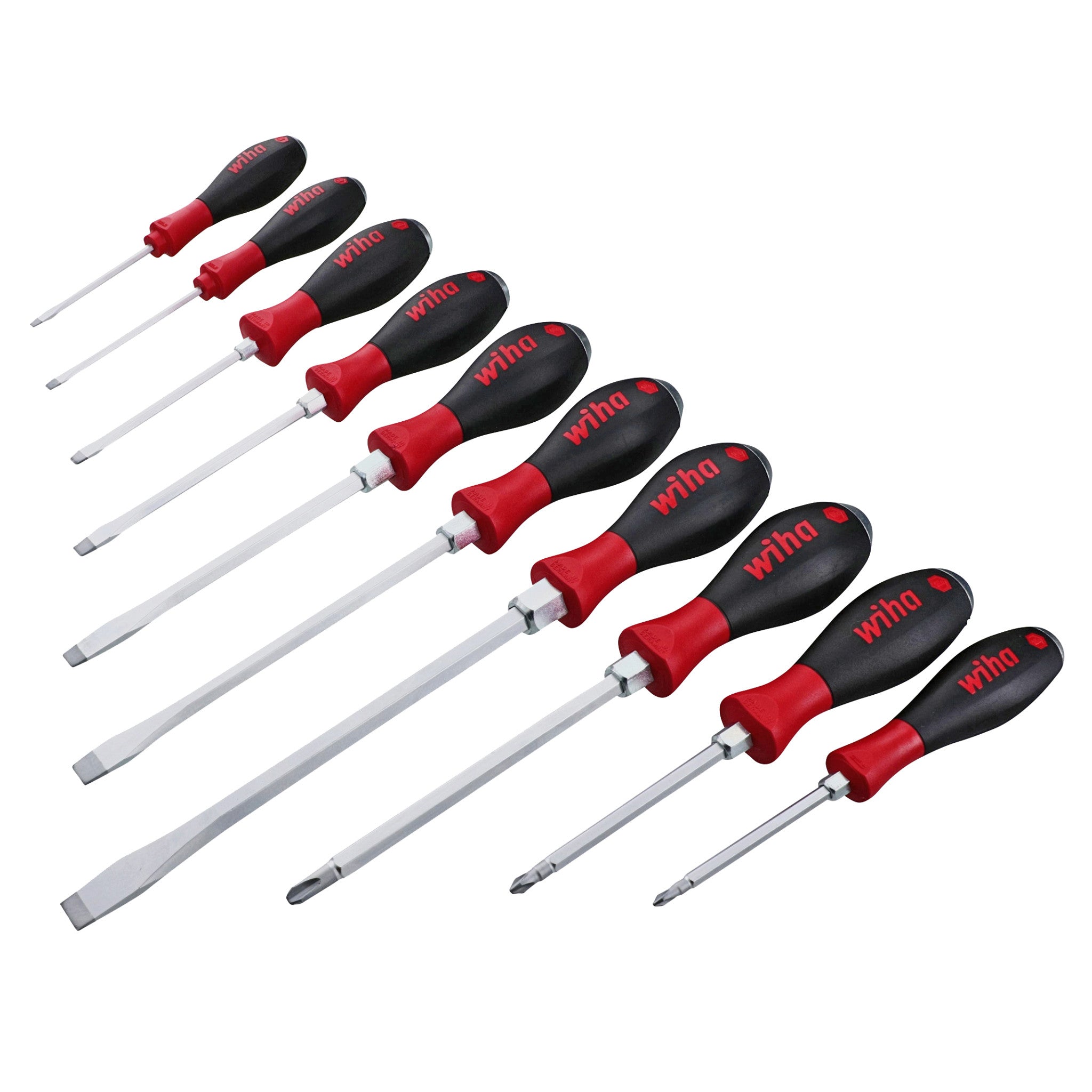 Wiha, 10 Piece SoftFinish XHeavy Duty Slotted and Phillips Screwdriver Set