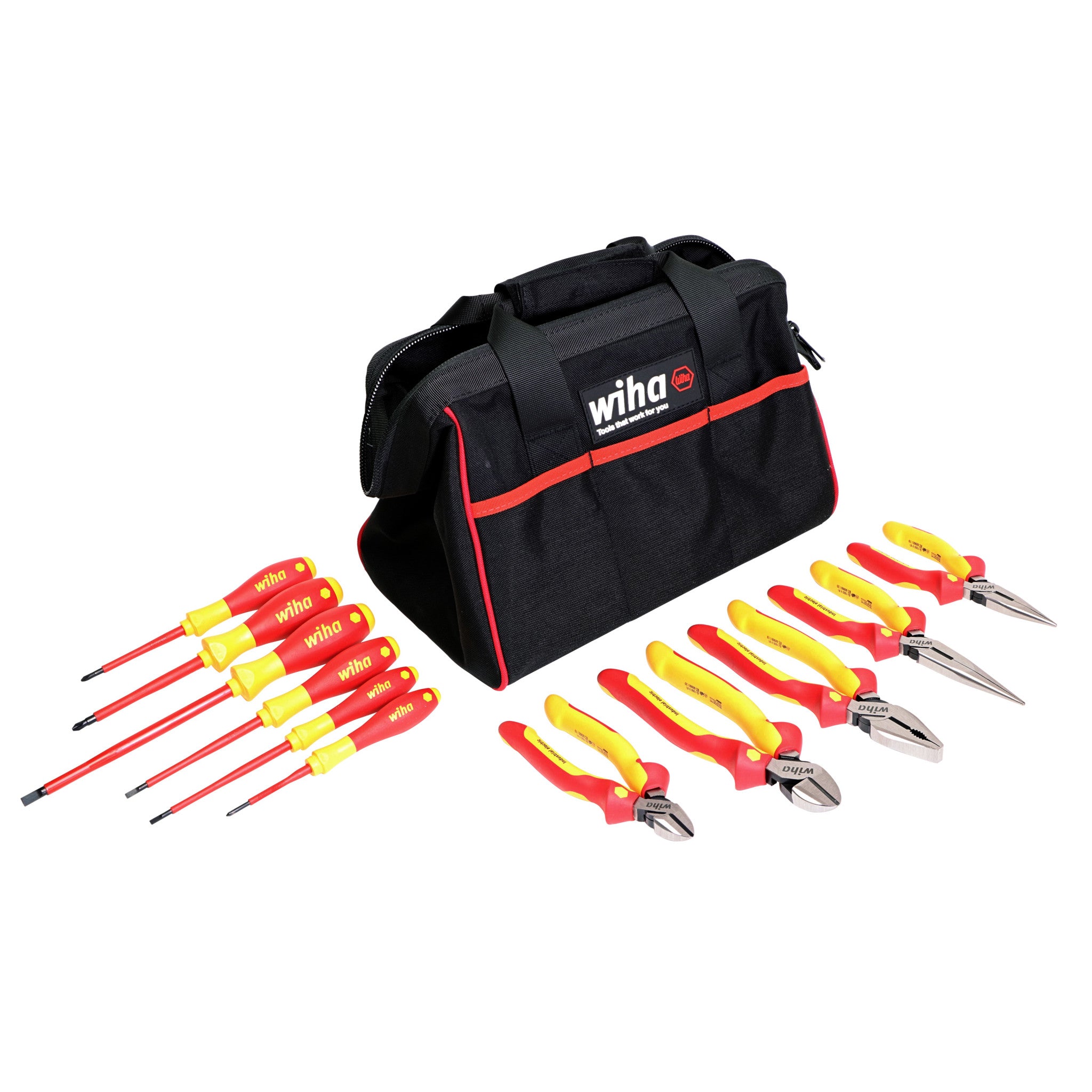 Wiha, 11 Piece Master Electrician's Insulated Tool Set in Canvas Tool Bag