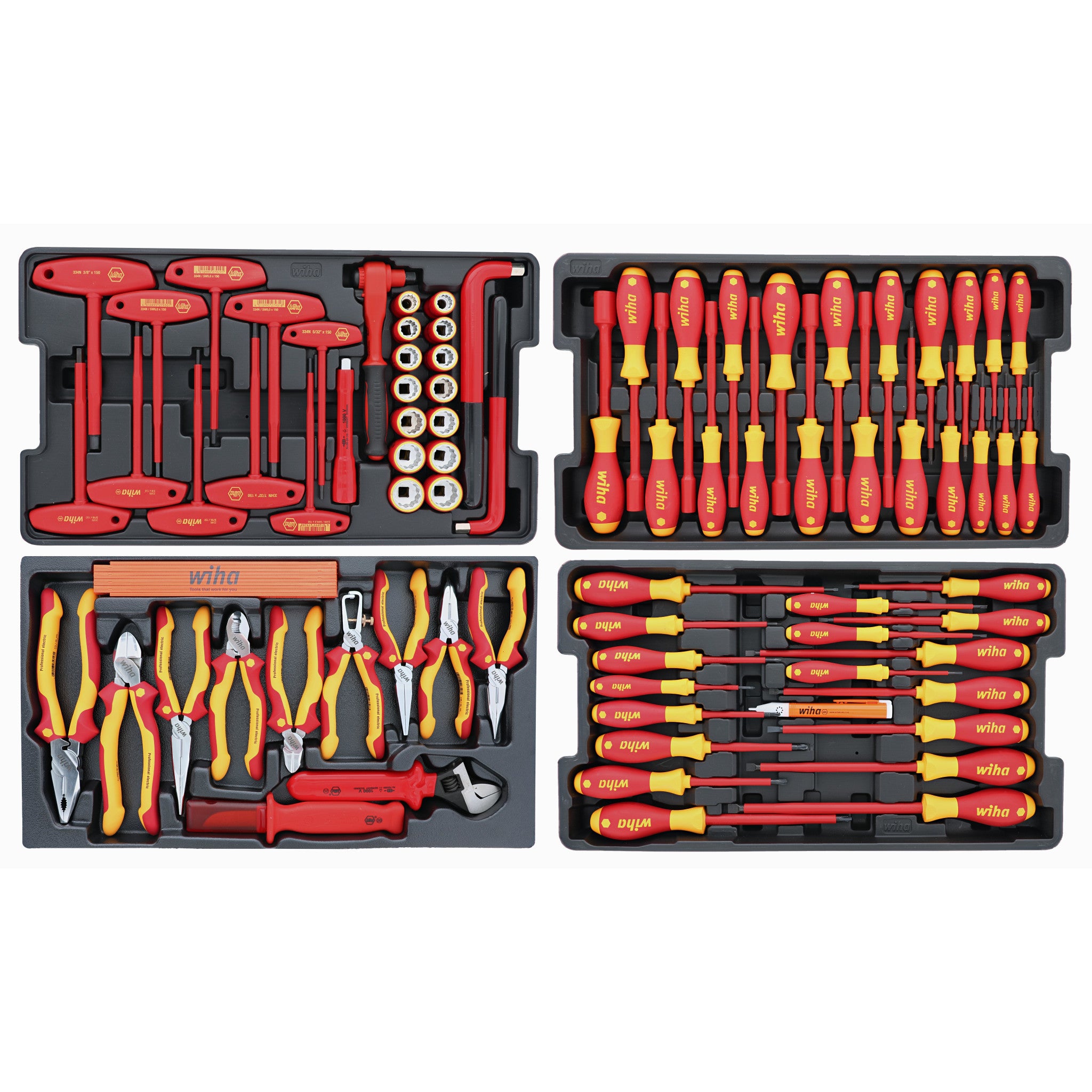 Wiha, 112 Piece Master Electrician's Insulated Tools Set In Rolling Hard Case