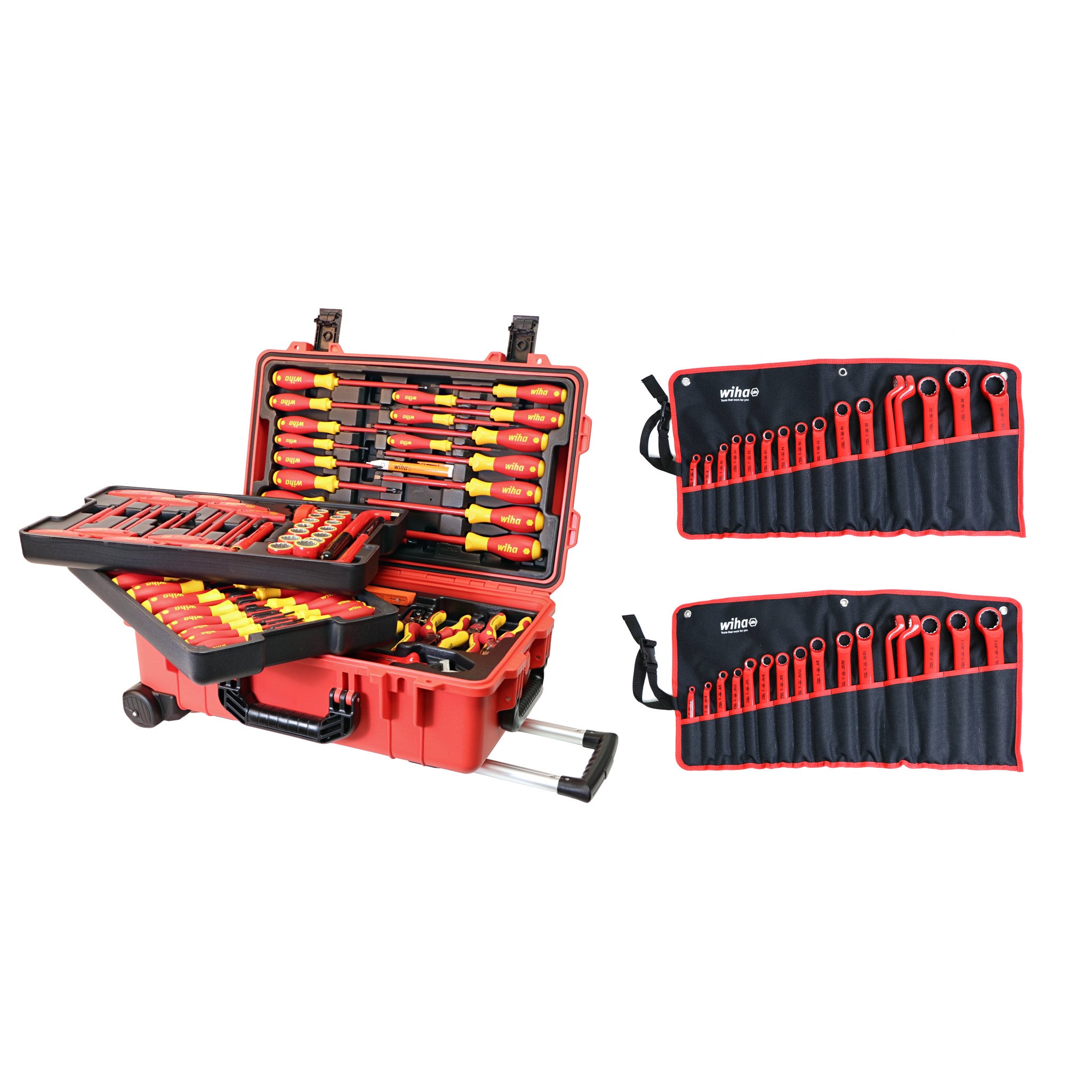 Wiha, 112 Piece Master Electrician's Insulated Tools Set In Rolling Hard Case