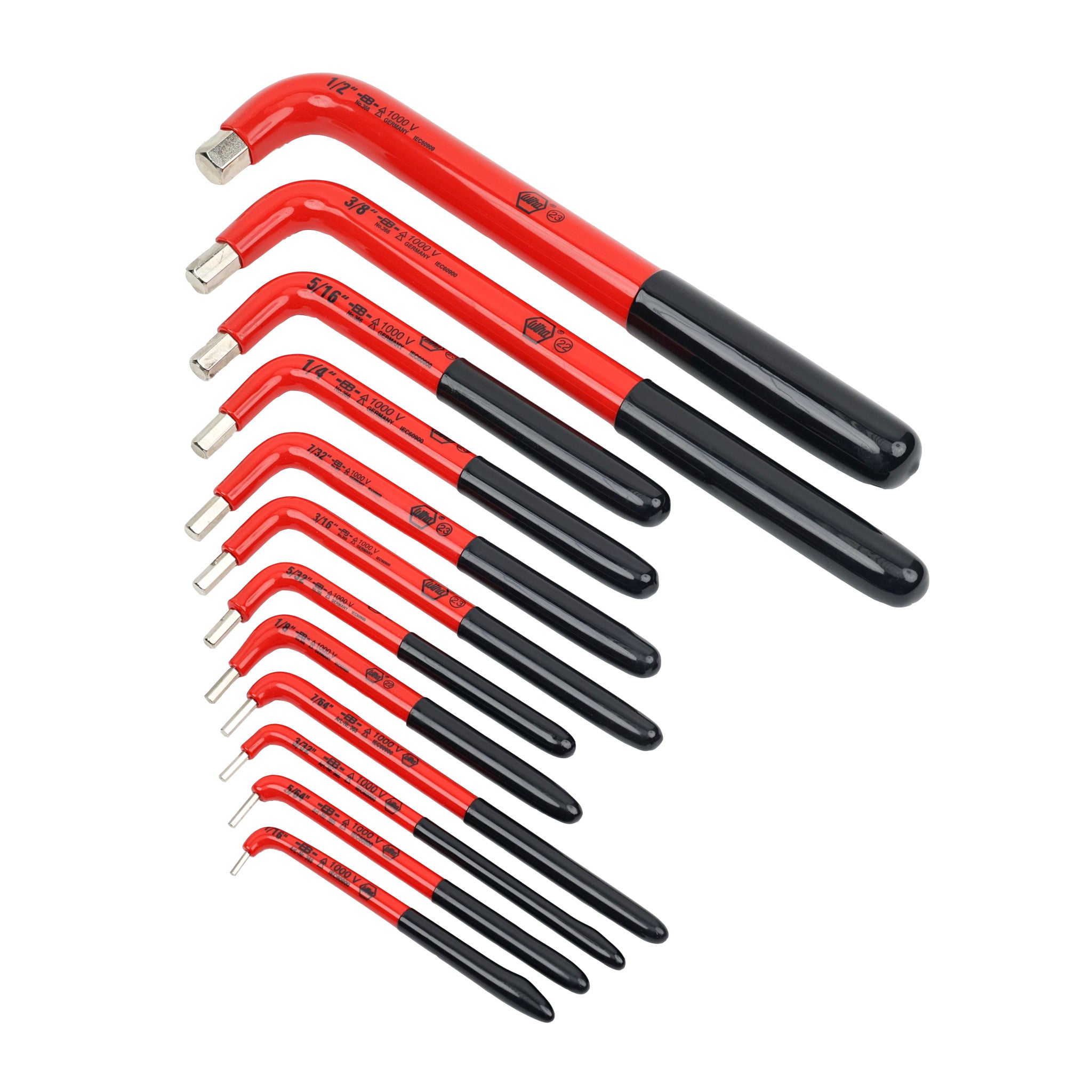 Wiha, 12 Piece Insulated Hex L-Key Set