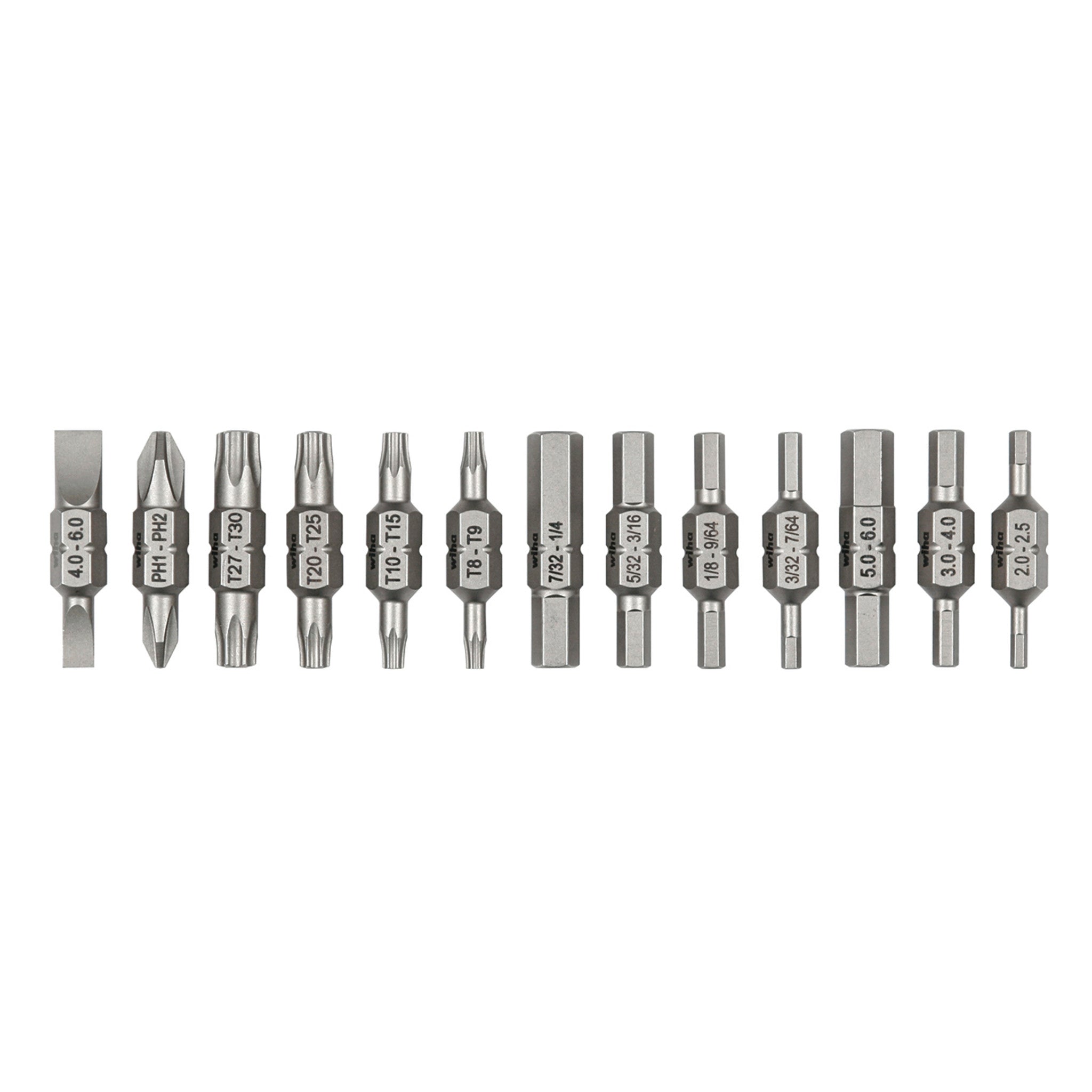 Wiha, 13 Piece Double End Bit Reload Set for Industrial 26-In-1 Ultra Driver (77792)