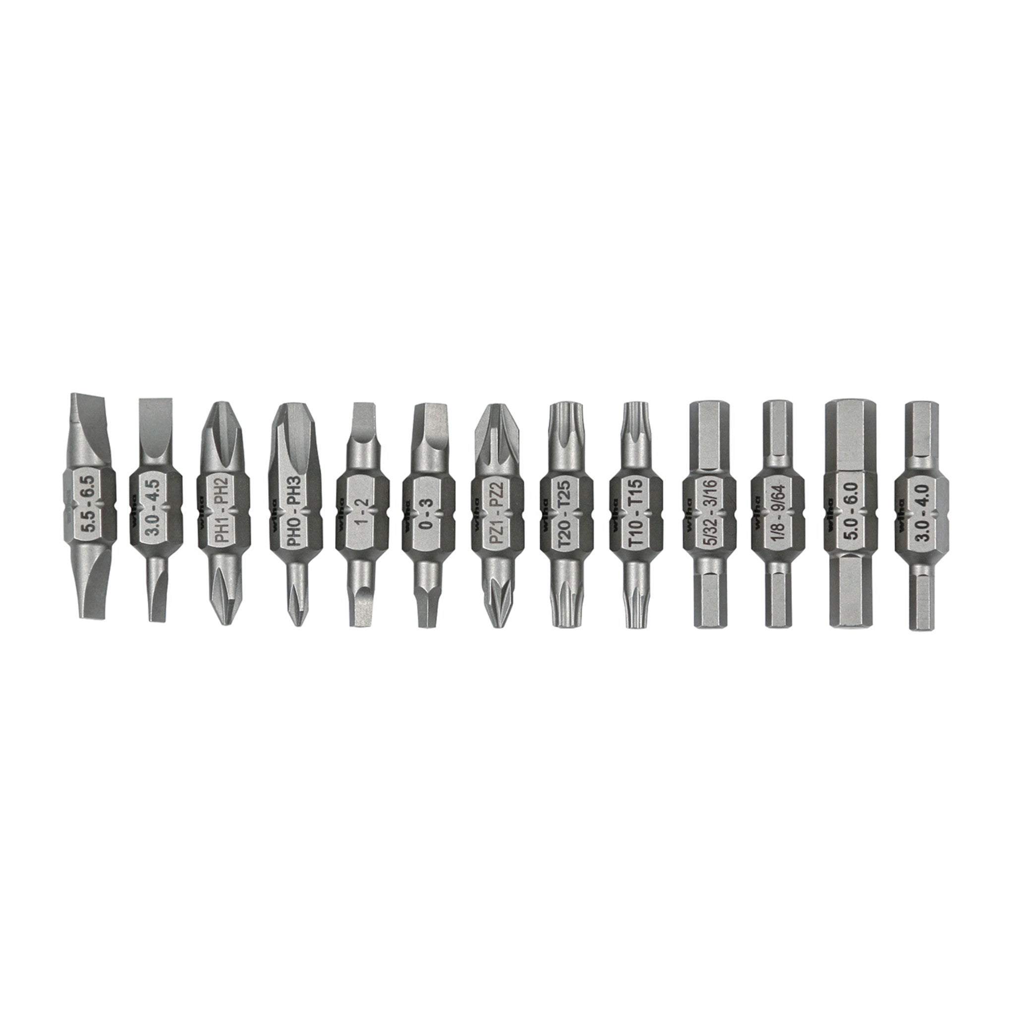 Wiha, 13 Piece Double End Bit Reload Set for Tradesman 26-In-1 Ultra Driver