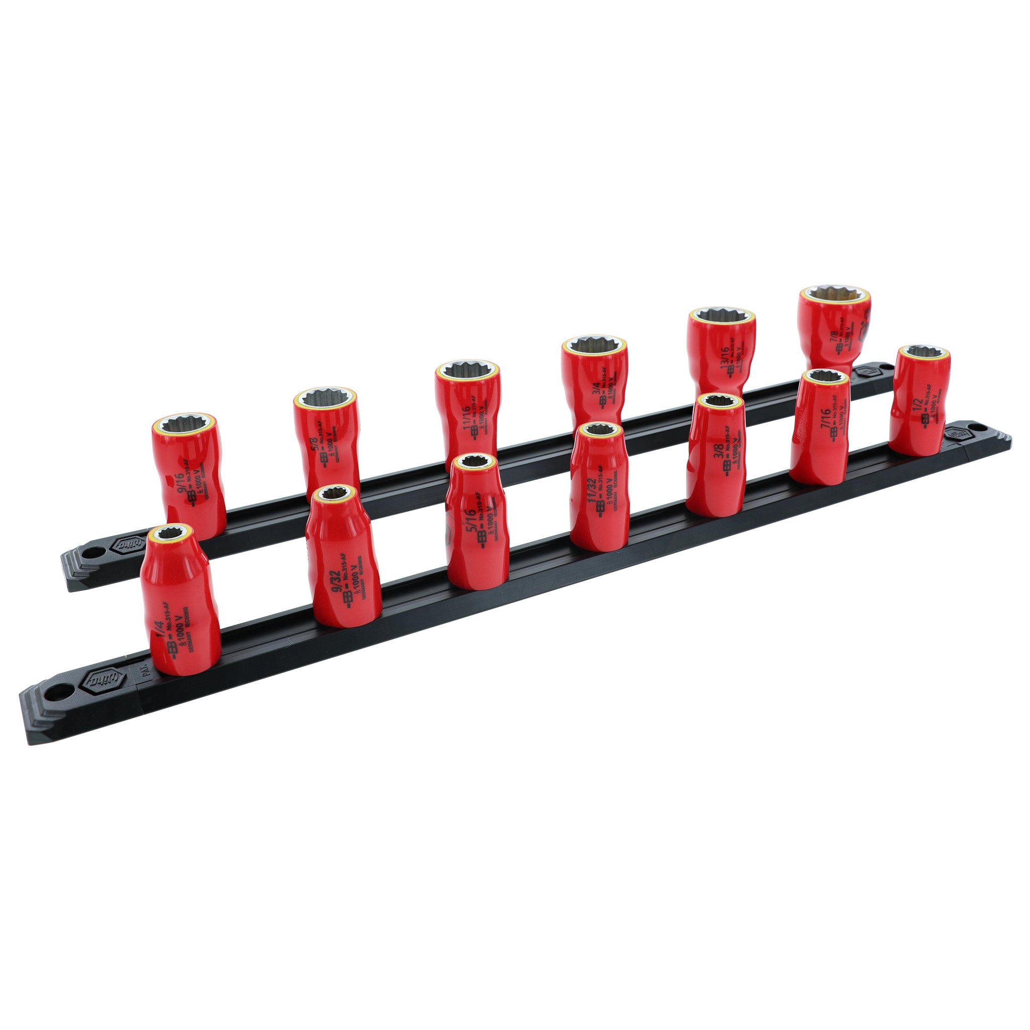 Wiha, 13 Piece Insulated Socket Set 3/8" Drive - SAE