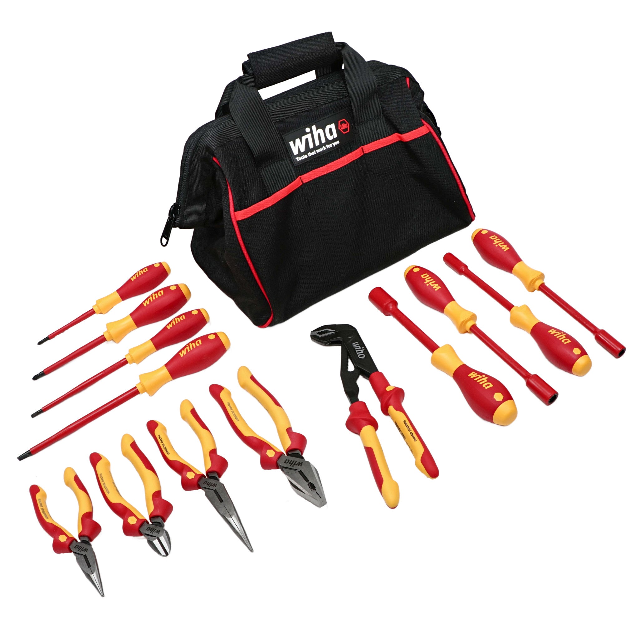 Wiha, 13 Piece Master Electrician's Insulated Tool Set in Canvas Tool Bag