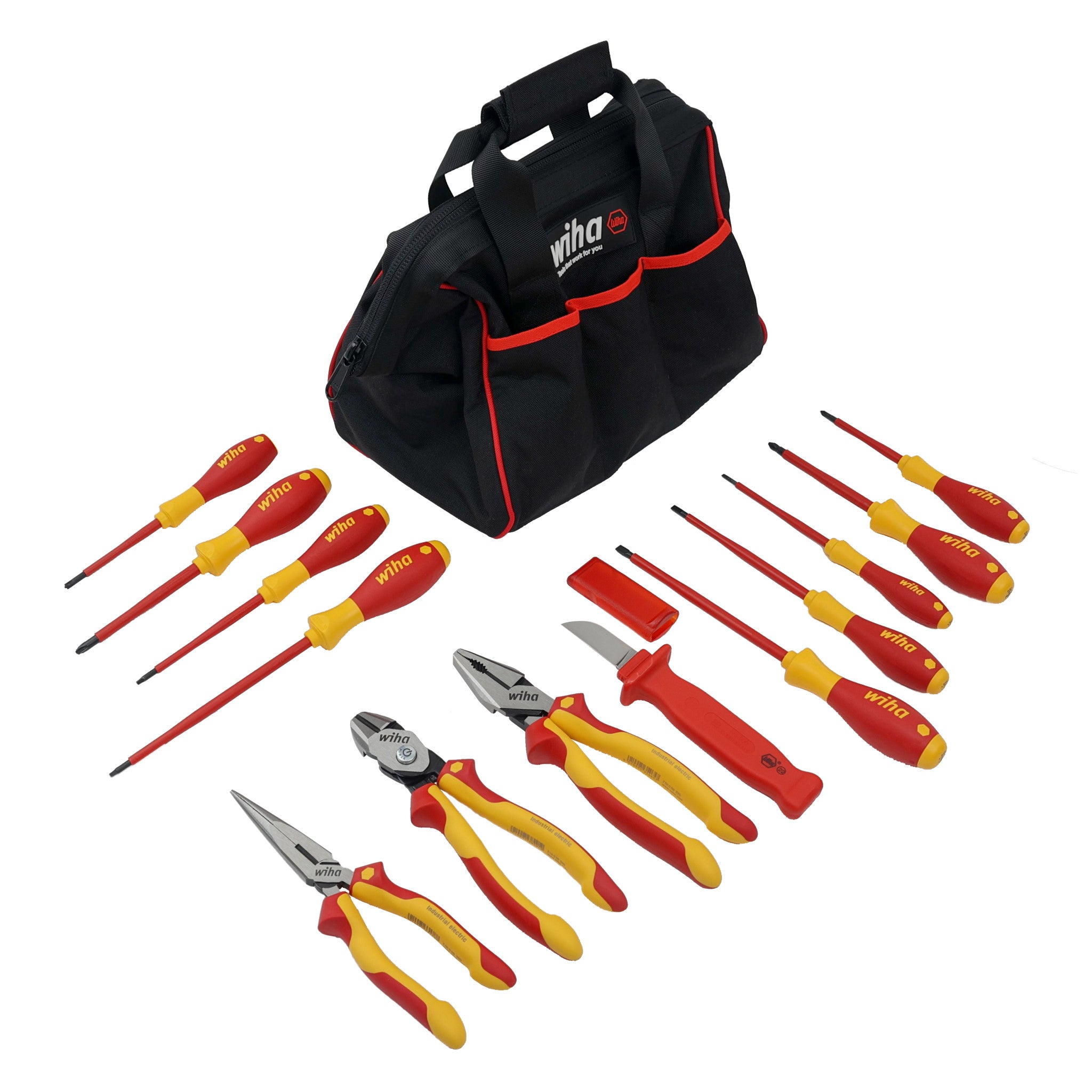 Wiha, 14 Piece Master Electrician's Insulated Tool Set in Canvas Tool Bag