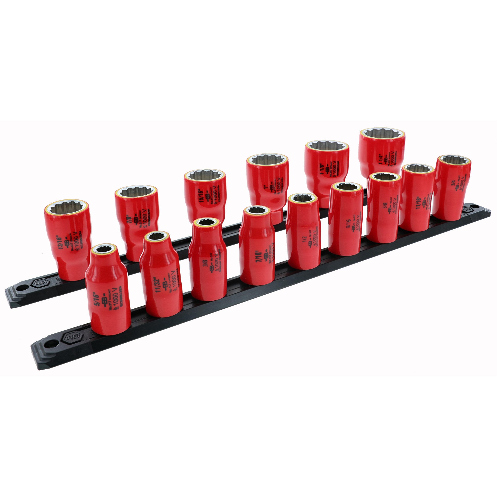 Wiha, 15 Piece Insulated Socket Set 1/2" Drive - SAE