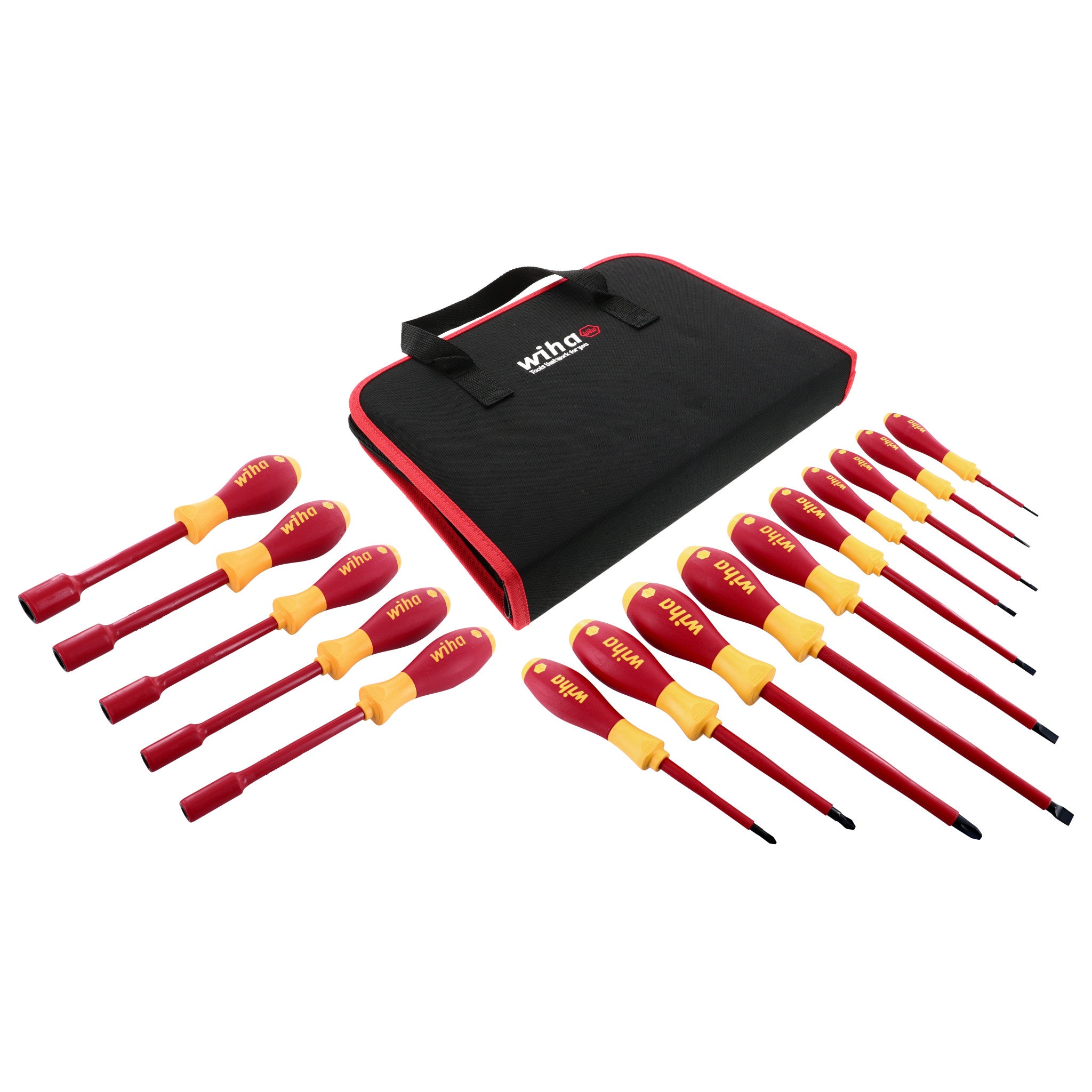 Wiha, 15 Piece Insulated SoftFinish Screwdriver and Nut Driver Set