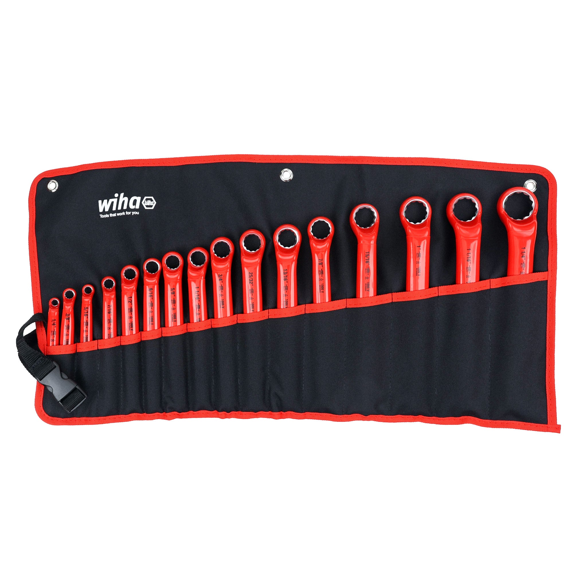 Wiha, 16 Piece Insulated Deep Offset Wrench Set - SAE