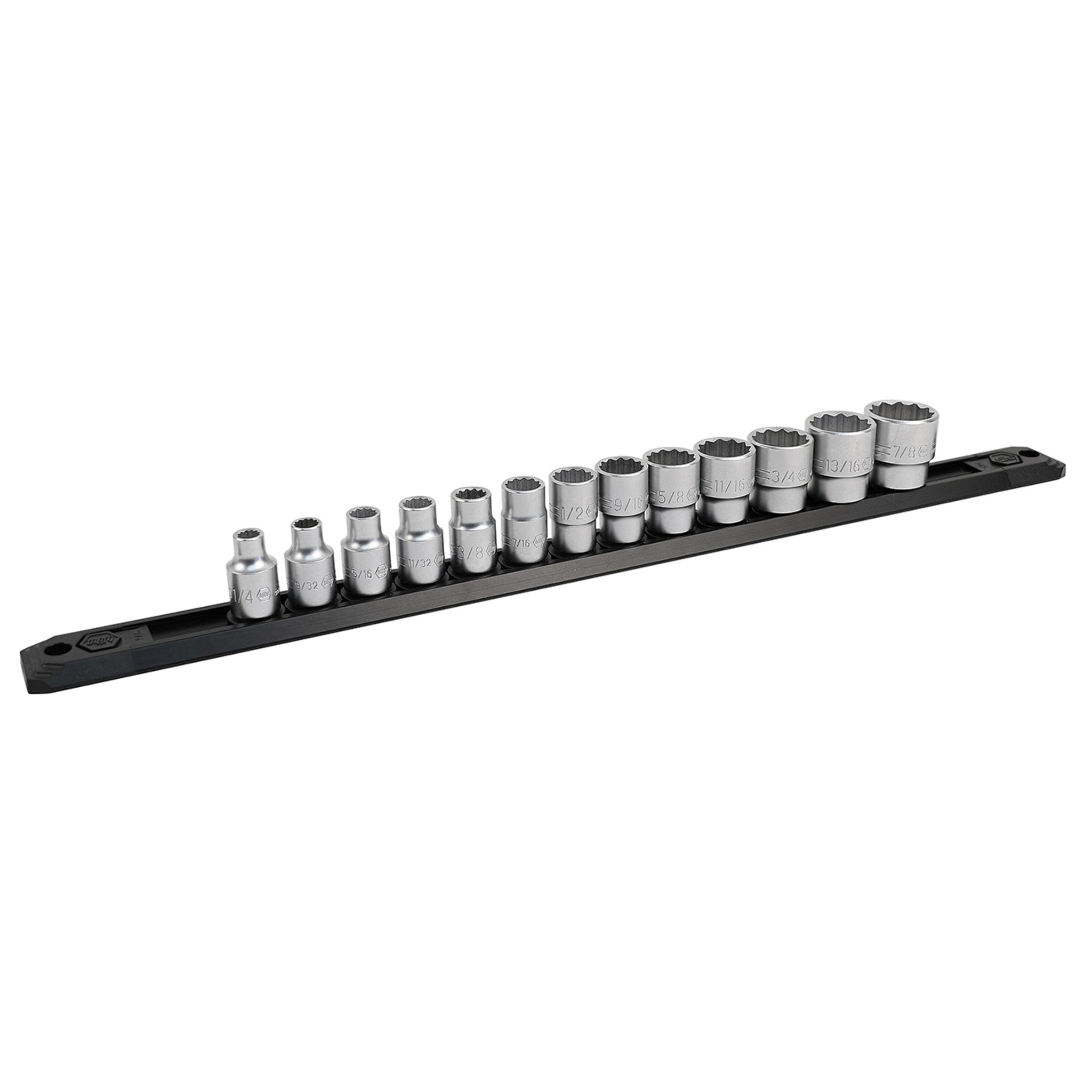 Wiha, 17 Piece Professional Socket Set -12 Point - 3/8" Drive - SAE