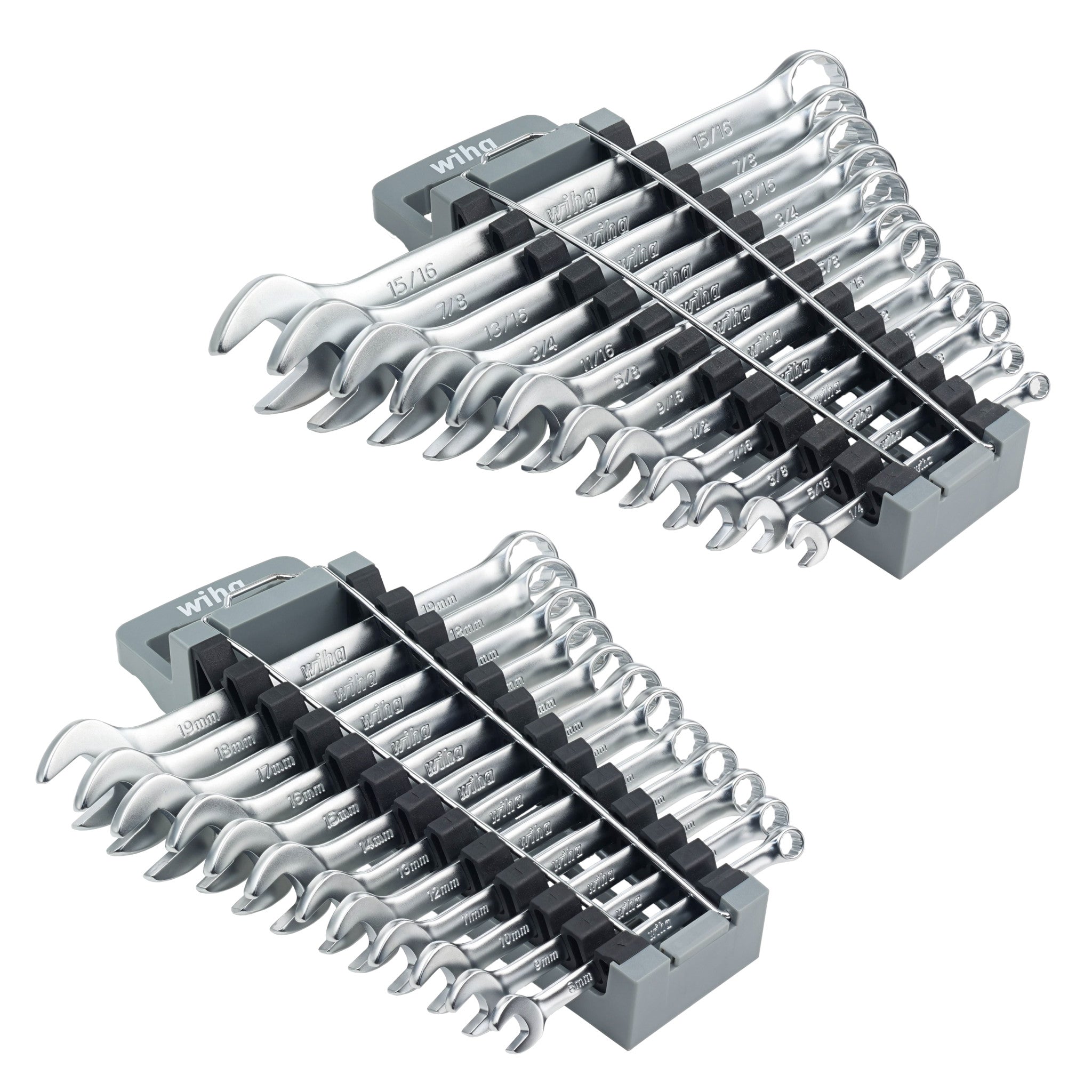 Wiha, 24 Piece Combination Wrench Set - Metric and SAE