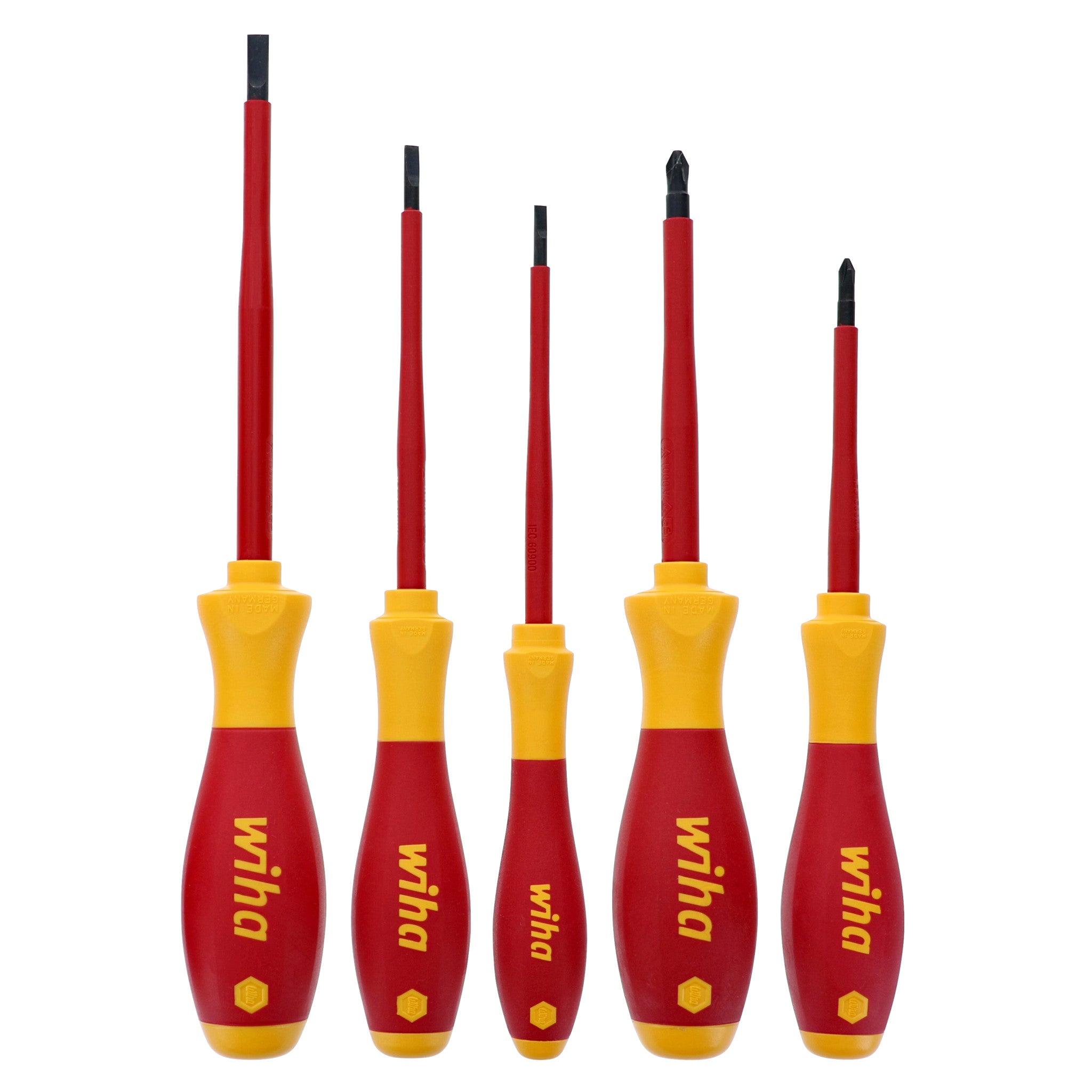 Wiha, 5 Piece Insulated SoftFinish Screwdriver Set