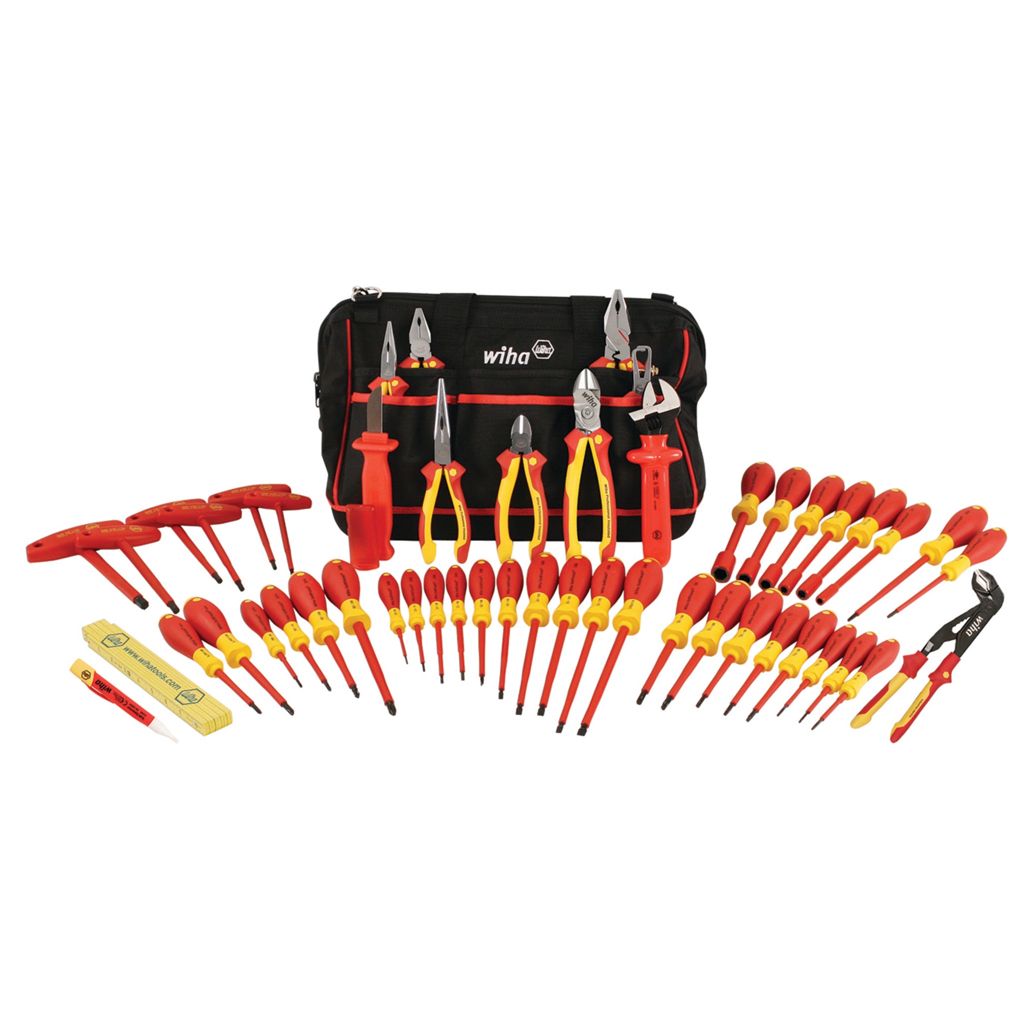 Wiha, 50 Piece Master Electrician's Insulated Tool Set In Canvas Tool Bag