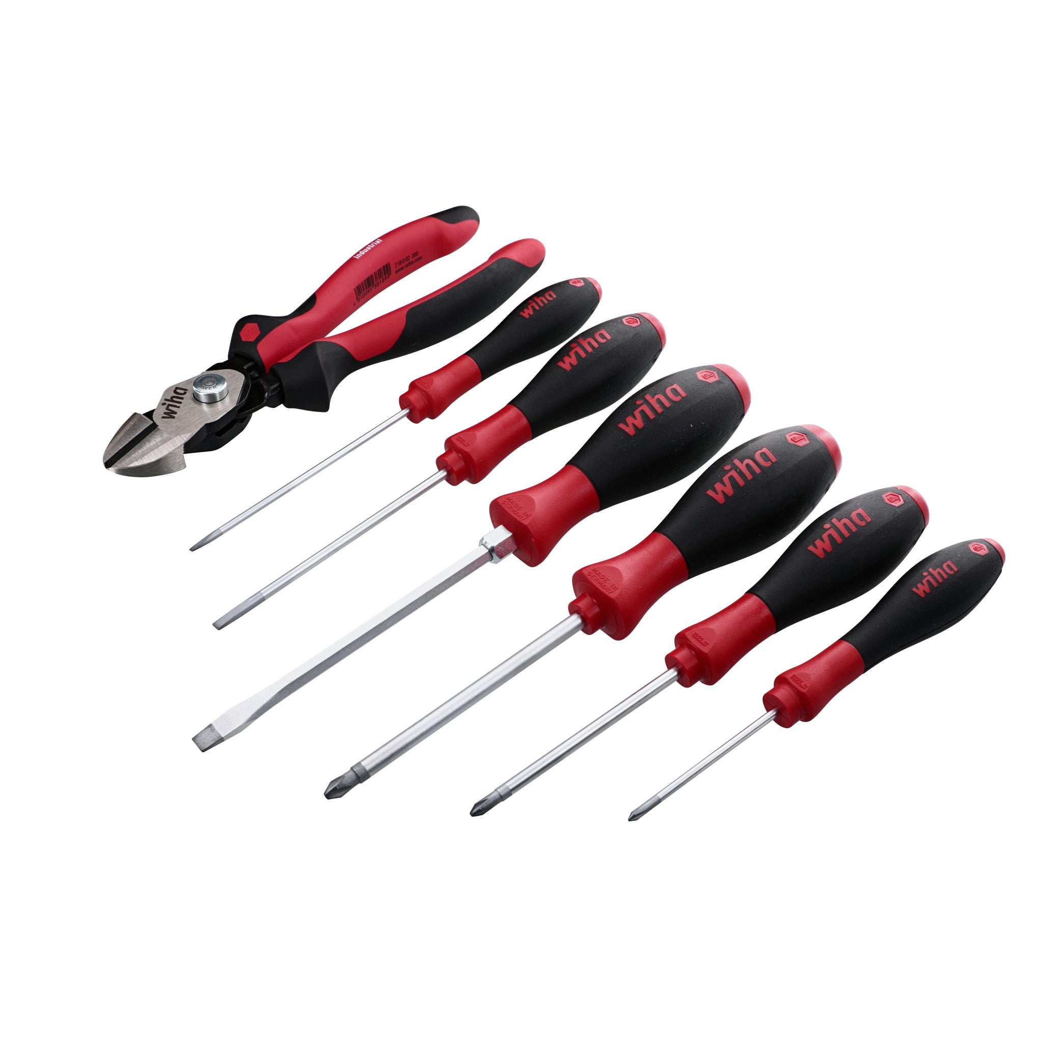 Wiha, 7 Piece Industrial SoftFinish BiCut Compound Cutter and SoftFinish Screwdriver Set