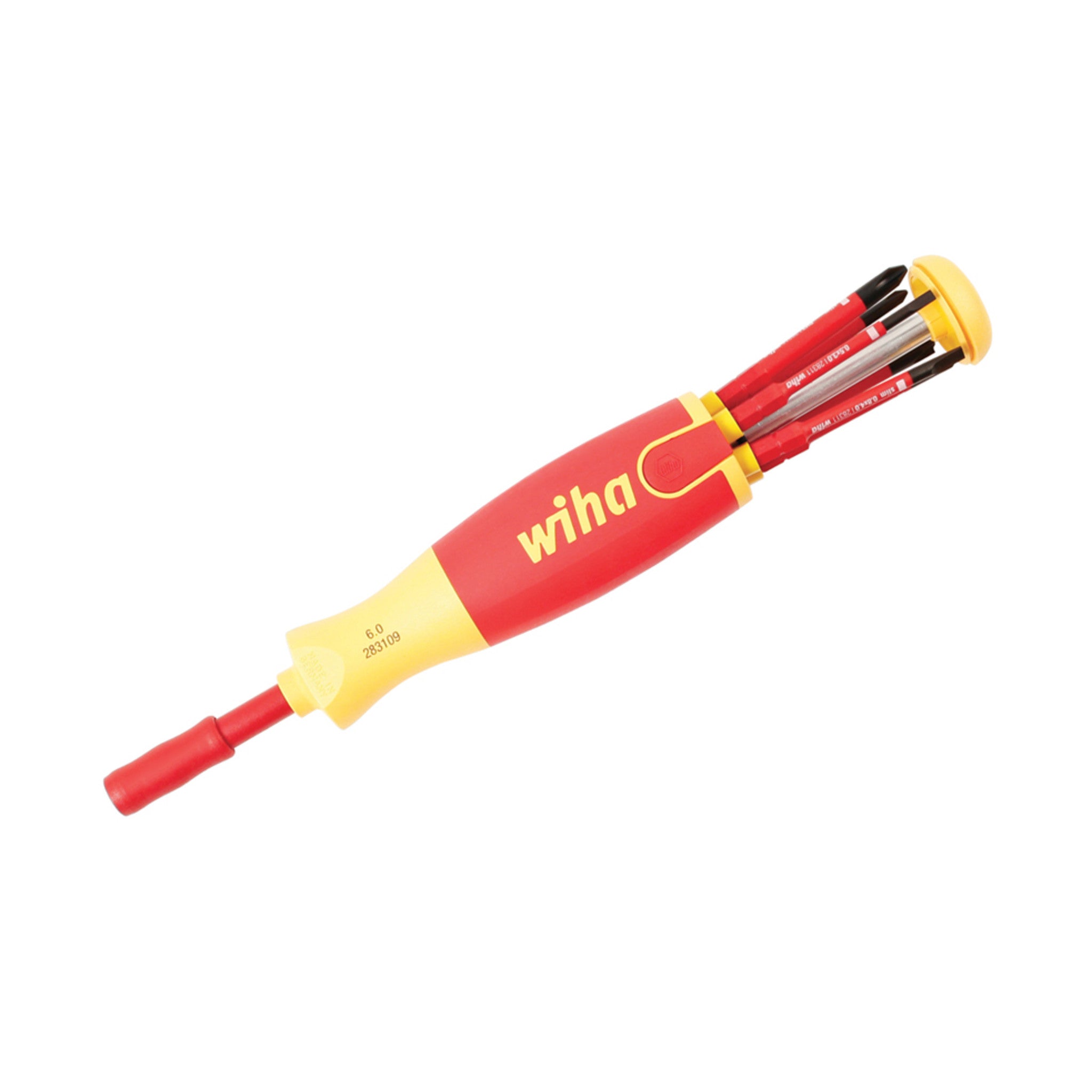 Wiha, 7 Piece Insulated SlimLine Ultra-Driver Blade Set Slotted, Phillips, Terminal